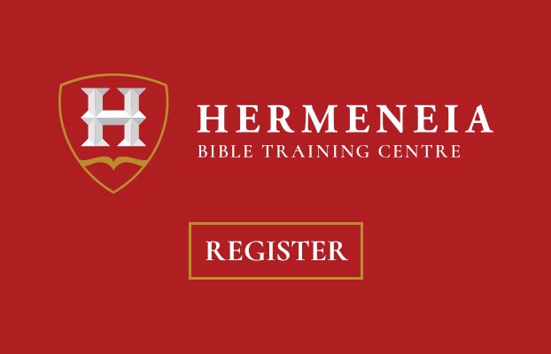 Register for Hermeneia Bible training Centre banner