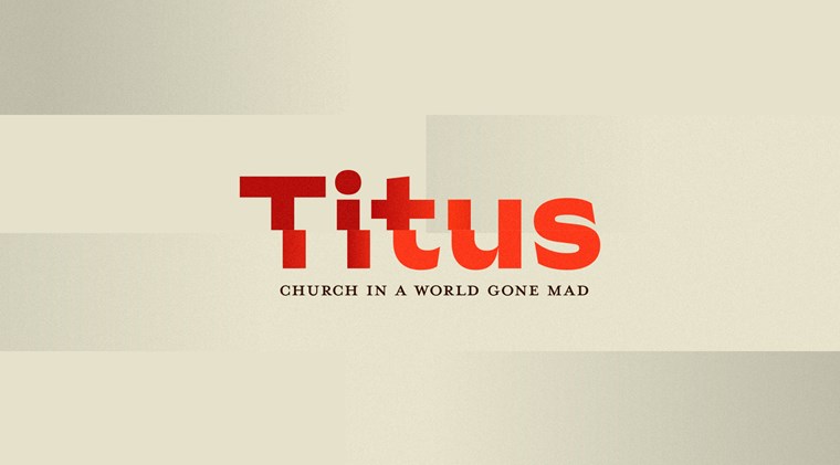 The word Titus written in red on a gold background Teaching Series